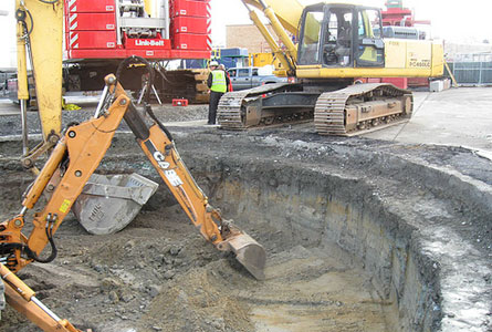 Ring wall excavation for the VSM