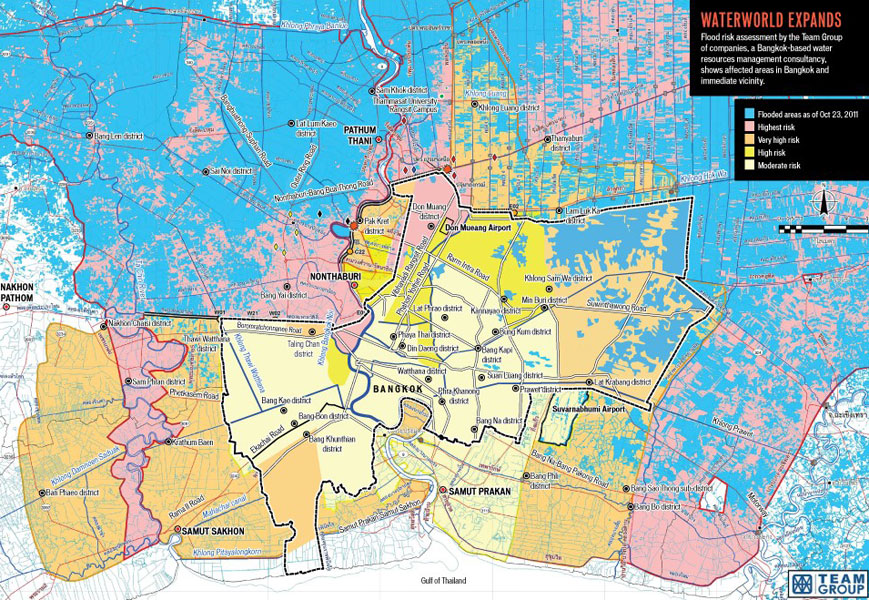 Bangkok Examines Flood Prevention Plans Bangkok Flood Zone Map 2022