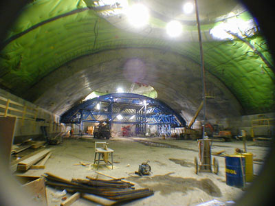 Two shafts onto Atlas detector hall