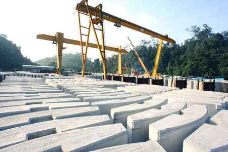 Stockpile of invert segments