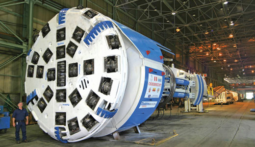 The 5.3m TBM won through