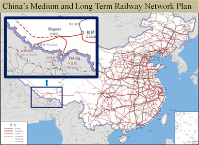 Fig 7. China's medium and long term railway plan
