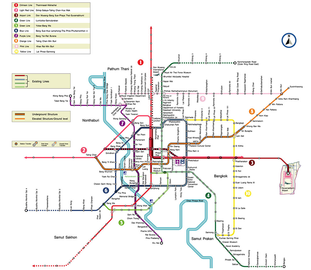 Go For New Orange Metro Line In Bangkok 2022 Bangkok Transit Map