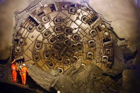 Face of the last TBM to breakthrough