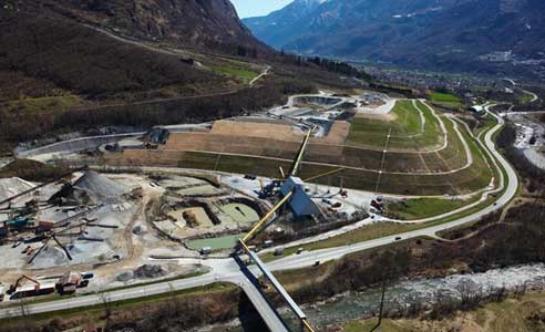 Final disposal of rock if not recycled in the concrete linings